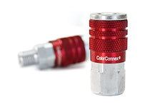 Load image into Gallery viewer, ColorConnex Coupler &amp; Plug Kit (3 Piece), Industrial Type D, 1/4 in. NPT, Red - A73452D
