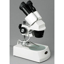 Load image into Gallery viewer, AmScope SE306-P Binocular Stereo Microscope, WF10x Eyepieces, 20X and 40X Magnification, 2X and 4X Objectives, Upper and Lower Halogen Lighting, Reversible Black/White Stage Plate, Pillar Stand, 120V
