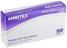 Load image into Gallery viewer, Tradex VXL5201 Ambitex Vinyl Powdered Free Multi-Purpose Gloves, X-Large, Clear (Pack of 1000)
