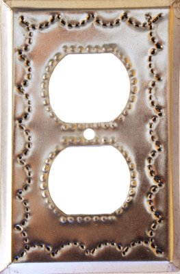Fine Crafts Imports Outlet Silver Tin Switchplate