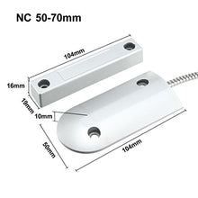 Load image into Gallery viewer, uxcell NC Normally Closed Alarm Security Rolling Gate Garage Door Contact Magnetic Reed Switch OC-60B
