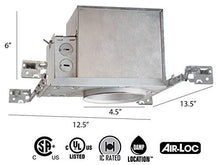 Load image into Gallery viewer, Juno Lighting IC1W Contractor Select 4-Inch IC rated push-in electrical connectors New Construction Recessed Housing
