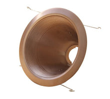 Load image into Gallery viewer, 6&quot; Copper Self Flange Air-Shut Baffle Trim For Line Voltage Recessed Light
