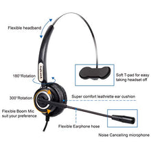 Load image into Gallery viewer, VoiceJoy Telephone Headset with Microphone Wired Phone Headset for Cordless Phones with 2.5mm Jack Plus Many Other DECT Phones Grandstream Cisco Linksys SPA Zultys Gigaset-Mono
