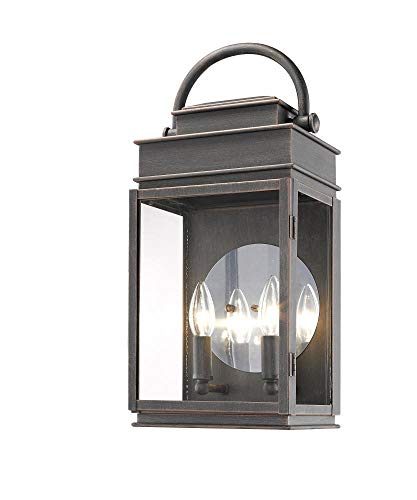 Artcraft Lighting AC8231OB Transitional Two Light Outdoor Wall Mount from Fulton Collection in Bronze / Dark Finish, 8.00 inches, 18.50x8.00x5.50