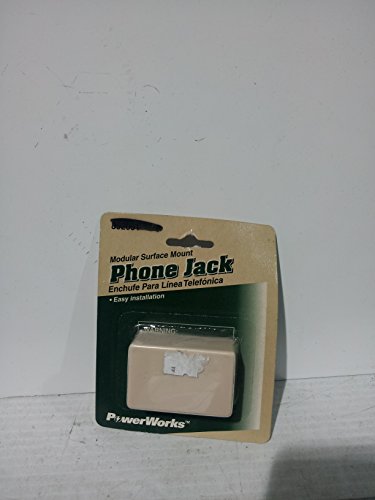 Powerworks Modular Surface Mount Phone Jack Easy Installation #852051