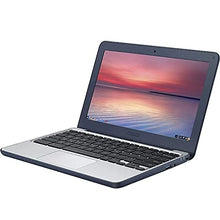 Load image into Gallery viewer, ASUS Chromebook C202SA-YS02 11.6in Ruggedized and Water Resistant Design with 180 Degree (Intel Celeron 4 GB, 16GB eMMC, Dark Blue, Silver) (Renewed)
