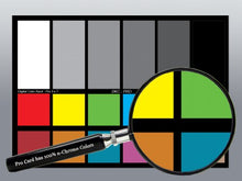 Load image into Gallery viewer, DGK Color Tools DKC-Pro 5&quot; x 7&quot; Set of 2 White Balance and Color Calibration Charts with 12% and 18% Gray - Pro Quality - Includes Frame Stand and User Guide
