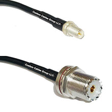Load image into Gallery viewer, 3 feet RFC195 KSR195 Silver Plated RP-SMA Female to UHF Female Bulkhead RF Coaxial Cable
