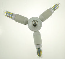 Load image into Gallery viewer, Uniox 3 in 1 Lamp sockets Adapter,Medium Base E26 / E27,Lampholder Horizontal Splitter White
