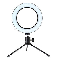 Led Ring Light Continuous Lighting Kit Stepless Dimming Multiple Brightness Adjustment with Tripod Cell Phone Spring Clip Holder