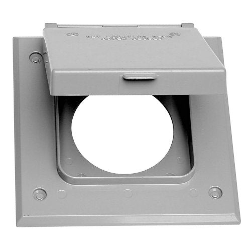 Sigma Electric, Gray 14321 2-Gang 20-50 Amp Outlet Cover