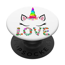 Load image into Gallery viewer, Floral Unicorn Love Pop Sockets Be A Quiet Unicorn Popsocket
