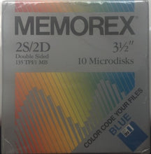 Load image into Gallery viewer, Memorex 2S/2D Double Sided 135 TPI/1 MB 3 1/2&quot; Blue Mircodisks
