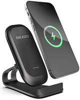 Encased (15W) Wireless Charger for iPhone 14/13/ 12/ Pro Max/ 11 Fast Charging Stand, Aluminum Desktop Qi Mount with Cable (Slim Case Compatible)