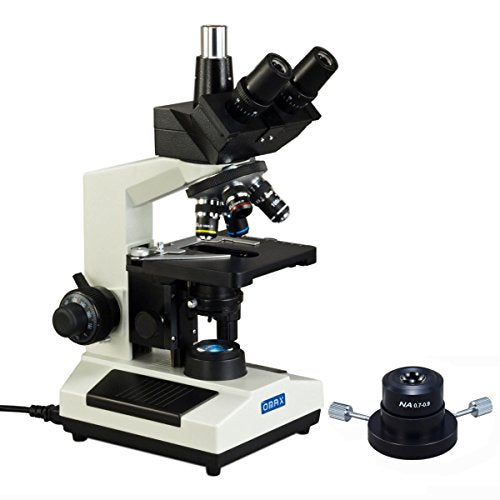 OMAX 40X-1000X Trinocular Compound Microscope with Replaceable LED Light and Darkfield Condenser