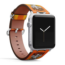 Load image into Gallery viewer, S-Type iWatch Leather Strap Printing Wristbands for Apple Watch 4/3/2/1 Sport Series (42mm) - Funny Happy Halloween Mummy
