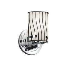 Load image into Gallery viewer, Justice Design Group Lighting WGL-8451-10-SWOP-CROM Wire Glass Atlas 1-Light Wall Sconce, Polished Chrome
