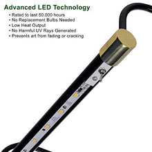 Load image into Gallery viewer, Cocoweb 12&quot; Tru-Slim LED Picture Light in Antique Brass with Plug-in Adapter and Remote Control
