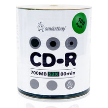 Load image into Gallery viewer, Smartbuy 500-disc 700mb/80min 52x CD-R Logo Top Blank Recordable Disc + Black Permanent Marker
