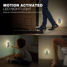 Load image into Gallery viewer, Sensky Motion Sensor Night Light Eye Friendly Front Low Light and Back Bright Light Design Night Lights for Bathroom Hallway (Warm White)
