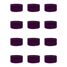 Load image into Gallery viewer, Couver Kids Children 1 Inch - Purple Cotton Terry Cloth Wristband for School, Church, YMCA Activities or evens(6 Pairs)
