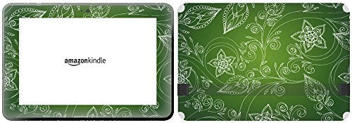 Get it Stick it SkinTabAmaFireHD89_97 White Flower Design On a Lime Green Background Skin for 8.9-Inch Amazon Kindle Fire HD