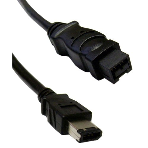 Firewire 400 9 Pin to 6 Pin Cable, Black, IEEE-1394a, 6 Foot