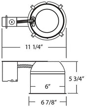 Load image into Gallery viewer, Nicor Lighting 17014 Ar 6 Inch Shallow E27/E27 Air Tight Recessed Remodel Housing, Ic Rated, Neutral,
