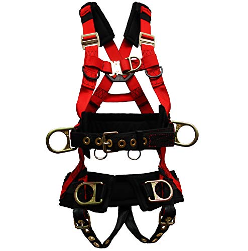 Elk River 66623 EagleTower Polyester/Nylon LX 6 D-Ring Harness with Quick-Connect Buckles, Large
