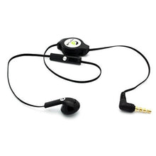 Load image into Gallery viewer, Retractable Headset Mono Handsfree Earphone Mic Single Earbud Headphone Wired [3.5mm] [Black] for T-Mobile LG V30 - T-Mobile Samsung Galaxy Avant (SM-G386T) - T-Mobile Samsung Galaxy J3 Star (2018)
