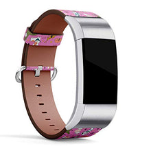 Load image into Gallery viewer, Replacement Leather Strap Printing Wristbands Compatible with Fitbit Charge 3 / Charge 3 SE - Hand Drawn Cartoon Style Dogs
