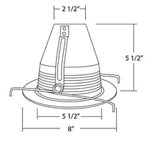 Load image into Gallery viewer, Nicor Lighting 6 Inch White Airtight Cone Baffle Trim (17548 A)
