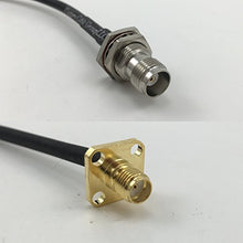 Load image into Gallery viewer, 12 inch RG188 TNC FEMALE BULKHEAD to SMA FEMALE FLANGE Pigtail Jumper RF coaxial cable 50ohm Quick USA Shipping

