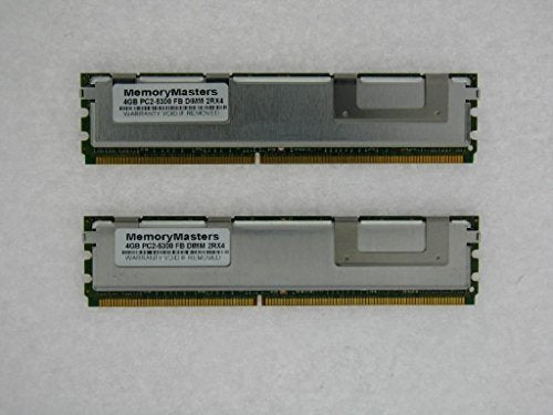 Memorymaster 8GB Kit (2x4GB) Memory Ram for the Dell PowerEdge 1900 1950 1950 III 1955 2900 2900 III 2950 2950 III M600 R900 SC1430 T110 PowerVault NF500 NF600 NX1950 Workstation 690 (750W Chassis) Pr