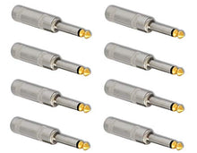 Load image into Gallery viewer, 8 Pack Procraft PC-TJ034 Mono 1/4&quot; 6.35mm TS Guitar Connector Plug Solder Tabs
