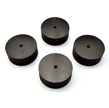 Load image into Gallery viewer, ACROLINK 4pcs 50 x 20mm Carbon Fiber Speaker Spike Cone Pad Isolation Base Feet HiFi AMP
