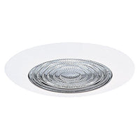 Nicor Lighting 6 In. White Recessed Shower Trim With Lexan Fresnel Lens (17566)