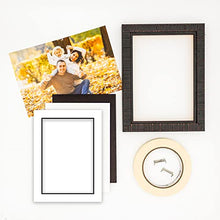 Load image into Gallery viewer, 8x10 Mat for 6x8 Photo - Precut White on Black Double Mat Picture Matboard for Frames Measuring 8 x 10 Inches - Bevel Cut Matte to Display Art Measuring 6 x 8 Inches - Acid Free ONE MAT
