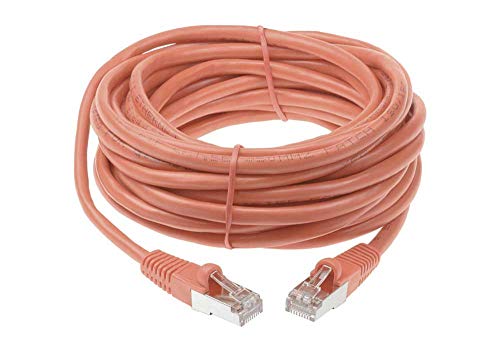 SF Cable Cat5e Shielded (STP) Ethernet Network Cable, 26AWG 4pair Stranded Copper Wire, RJ45 Plug, 350MHz, 50ft, Orange