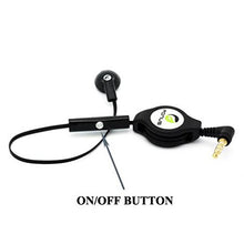 Load image into Gallery viewer, Retractable Headset Mono Handsfree Earphone Mic Single Earbud Headphone Wired [3.5mm] [Black] for T-Mobile LG V30 - T-Mobile Samsung Galaxy Avant (SM-G386T) - T-Mobile Samsung Galaxy J3 Star (2018)
