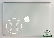 Load image into Gallery viewer, Baseball Vinyl Decal Sized to Fit A 13&quot; Laptop - White
