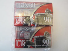 Load image into Gallery viewer, 5 Pack Maxell UR 90 Minute Blank Cassette Tapes
