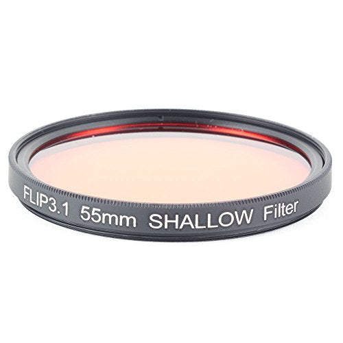Flip 55mm Shallow Underwater Color Correction Filter for GoPro 3, 3+, 4 Cameras, Red
