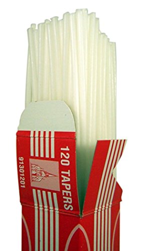 Cathedral Brand Wax Lighting Taper Sticks, 1/8 Inch x 16 Inch, Box of 120