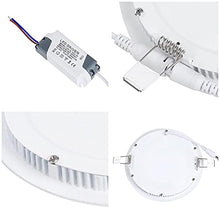 Load image into Gallery viewer, Yescom 7 Inch LED Recessed Light Ceiling Panel 1000LM Canless Downlight 3000-3500K Warm White 15W Ultra-thin Wafer Fixtures Lamp ROHS Certified
