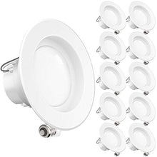 Load image into Gallery viewer, Sunco Lighting 10 Pack 4 Inch LED Recessed Downlight, Smooth Trim, Dimmable, 11W=40W, 4000K Cool White, 660 LM, Damp Rated, Simple Retrofit Installation - UL + Energy Star
