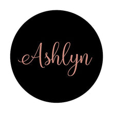 Load image into Gallery viewer, Ashlyn Personalized Blush Pink and Black Custom Name PopSockets Grip and Stand for Phones and Tablets
