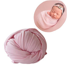Load image into Gallery viewer, Newborn Photography Stretch Wrap Boy Girl Baby Wraps Photography Props Bbaby Photo Prop Stretch (Pink)
