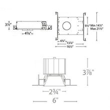 Load image into Gallery viewer, WAC Lighting R3ASDL-FCC24-BK Aether Color Changing LED Square Invisible Trim with Light Engine Flood Beam, Black
